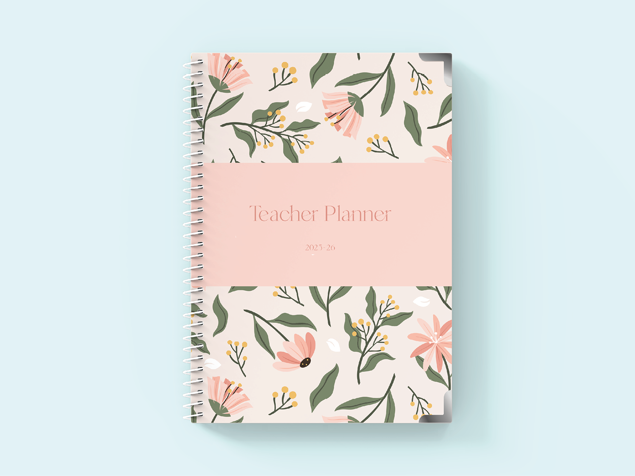 Posy Pink - Spiral Teacher Planner