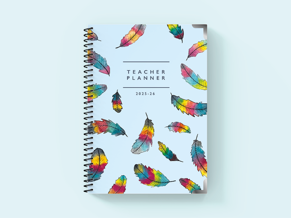Rainbow Plume - Spiral Teacher Planner