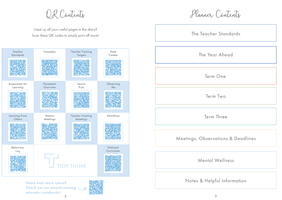 Citrus Grove Spiral Student Teacher Planner