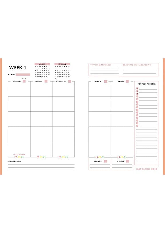 Blush Tide Teacher Planner Tidy Think